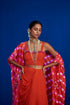 Leheriya Cape Set With Draped Skirt